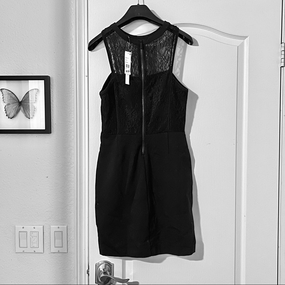 NWT Sanctuary Sleeveless, Lace Top, Zip-up, Black Bodycon Dress 🖤 Size M - Picture 5 of 11